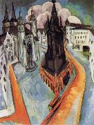 Ernst Ludwig Kirchner The Red Tower in Halle oil painting picture wholesale